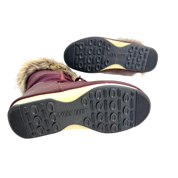 Moon Boot Women’s Snow boots Monaco Color: Cherry/burgundy Size:6 Waterproof NWT - Picture 15 of 16